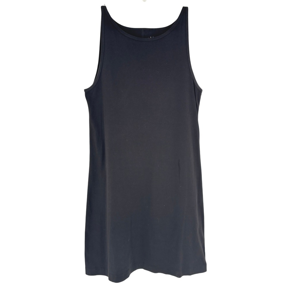 Philosophy Black Sleeveless Tank Dress Minimalist Layering Cotton Large